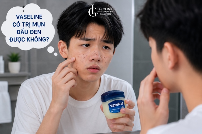 cách trị mụn đầu đen bằng vaseline
