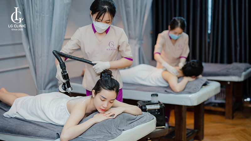 Phun trắng nano tại Little Garden Spa