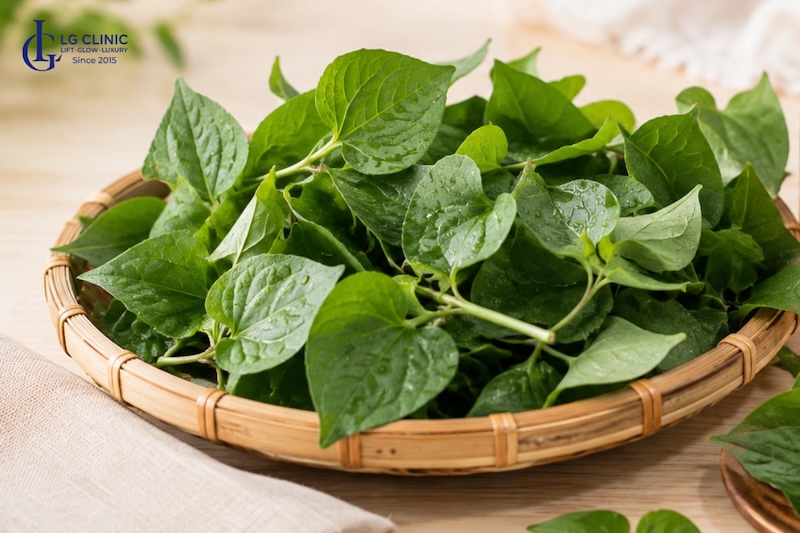 trị mụn ẩn bằng rau diếp cá
