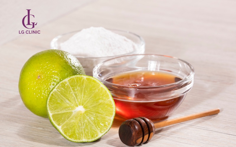 tẩy lông nách với chanh, mật ong, baking soda