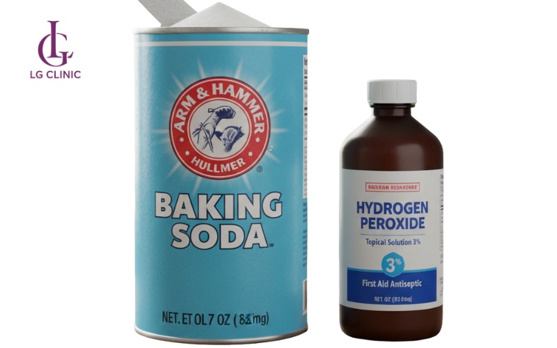 oxy già và baking soda tẩy lông nách