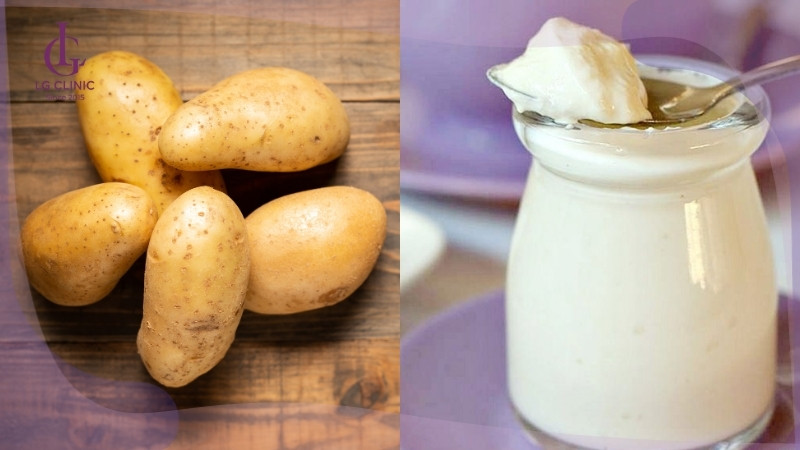 cách làm trắng da body bằng sữa chua và khoai tây
