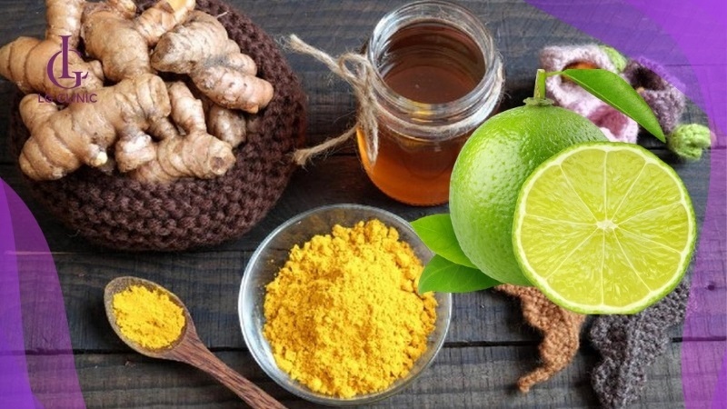 Kết hợp chanh, tinh bột nghệ và mật ong để làm trắng da