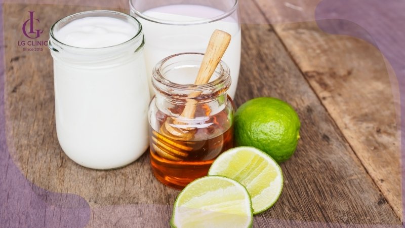 cách làm trắng da toàn thân bằng sữa tươi, mật ong và chanh tại nhà
