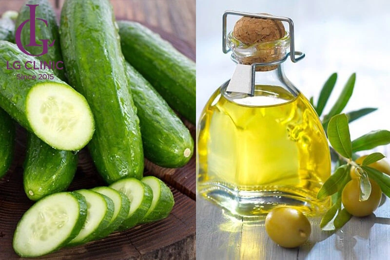 Dưa chuột và dầu oliu