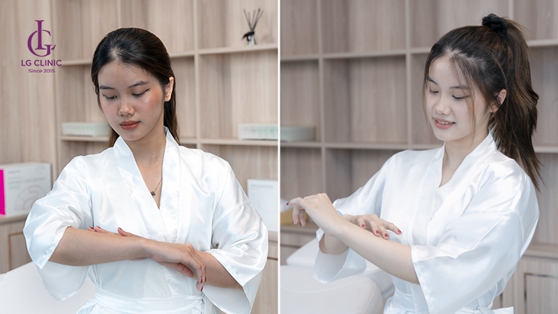 Làn da bật tông rõ rệt sau liệu trình tắm trắng