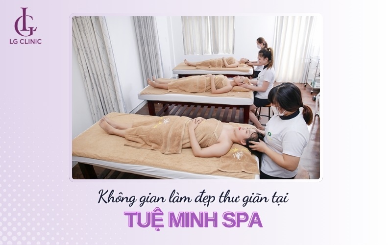 Không gian tắm trắng thư giãn tại Tuệ Minh Spa
