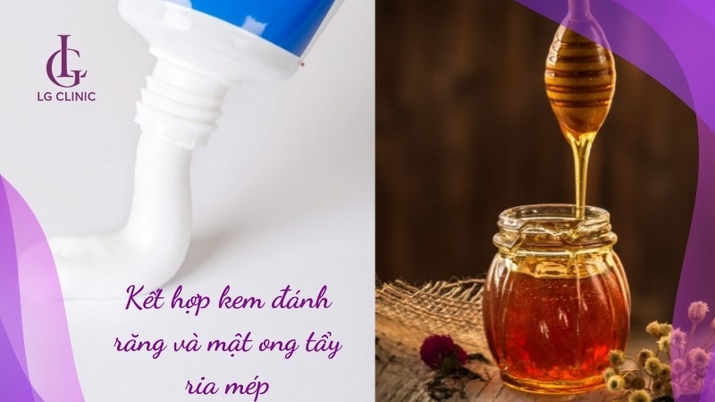 kem đánh răng và mật ong