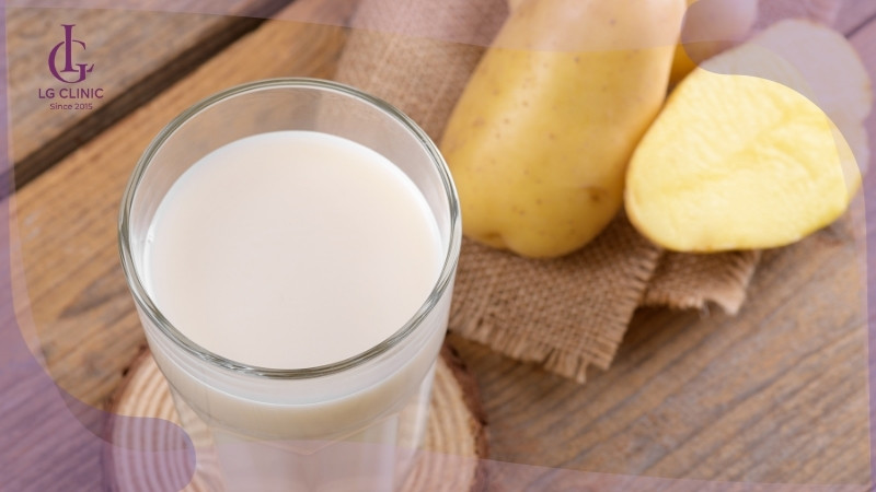cách làm mặt nạ trắng da bằng sữa và khoai tây