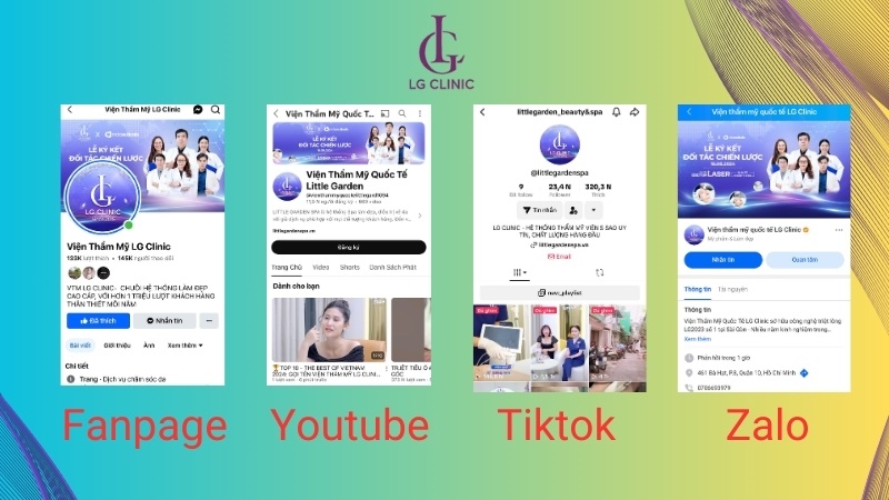 kênh social chính thống của little garden spa