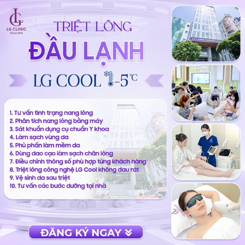 triệt lông chân lg cool lg clinic