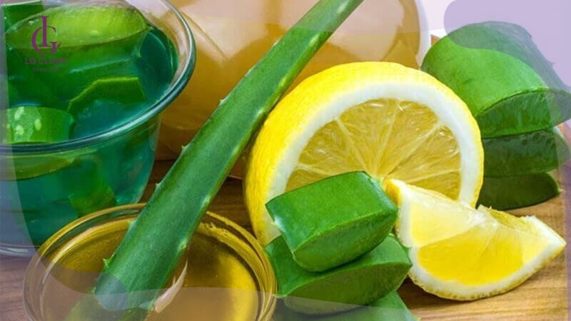 cách làm nha đam đắp mặt trắng da với chanh tươi