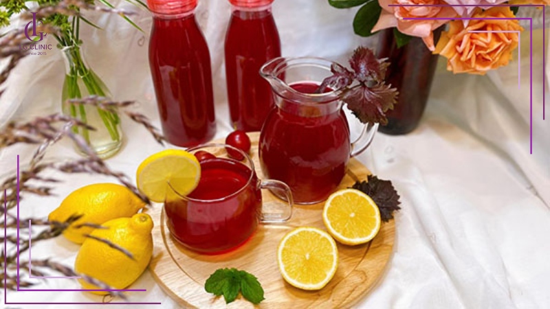 Nước lá tía tô và chanh