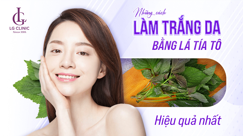 cách tắm trắng da bằng lá tía tô