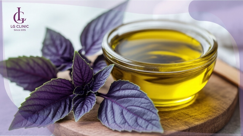 cách tắm trắng da bằng lá tía tô và dầu ô liu