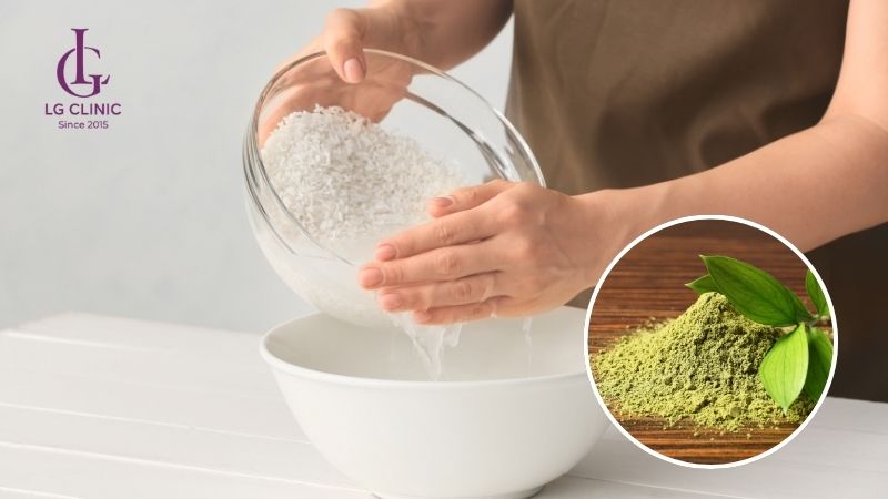 Nước vo gạo và trà xanh