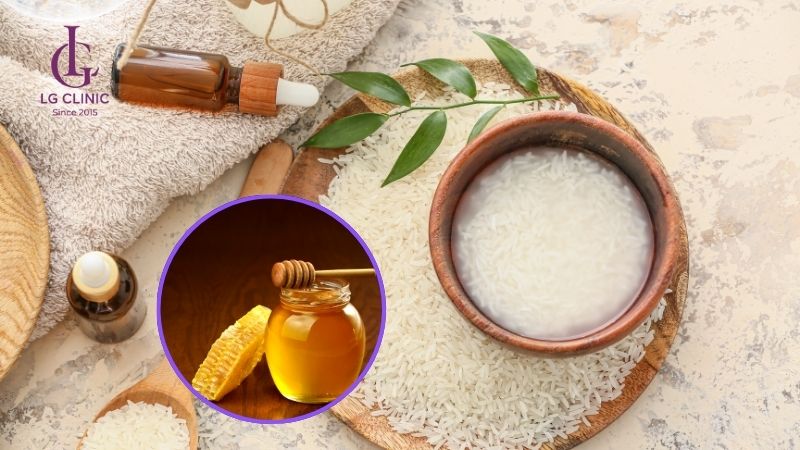 Nước vo gạo và mật ong