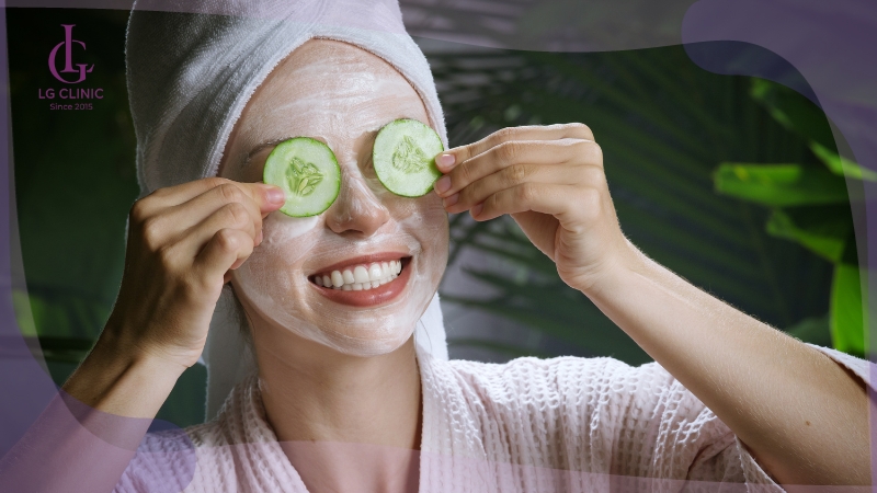 đắp mặt nạ dưa leo làm trắng da không bắt nắng