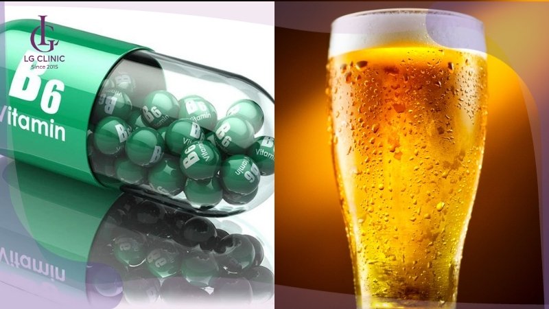 tắm trắng bằng bia và vitamin b1