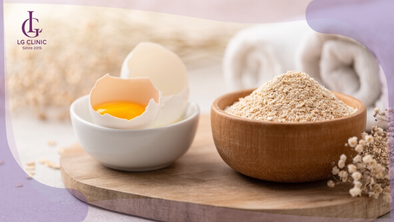 tắm trắng body tại nhà bằng bột yến mạch và trứng gà