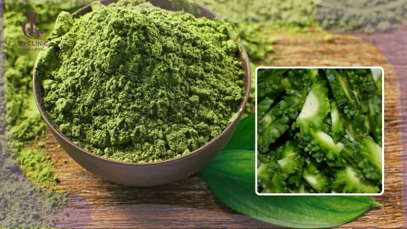 tắm trắng toàn thân bằng khổ qua và bột trà xanh
