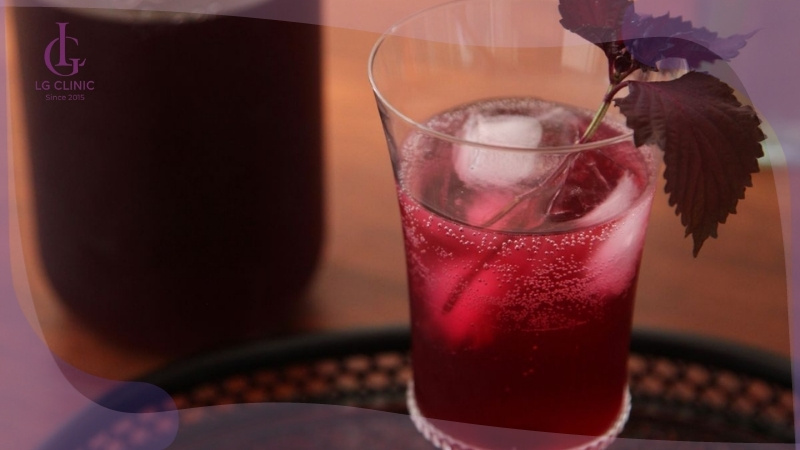 uống nước ép lá tia tô làm trắng da không