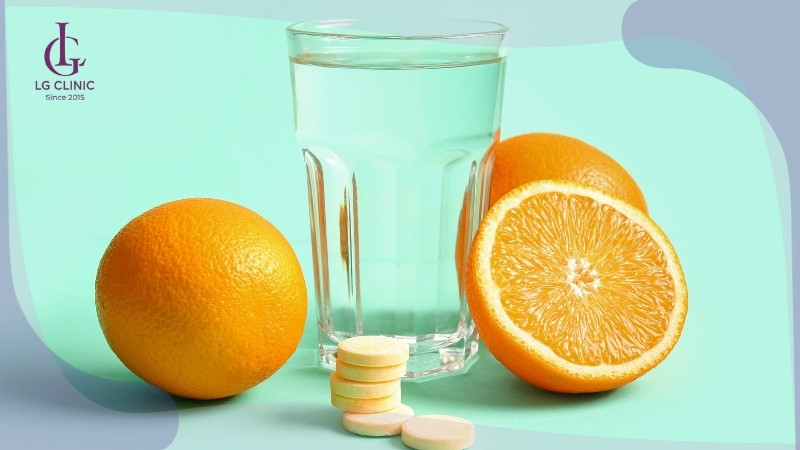 vitamin C dạng sủi giúp làm trắng da