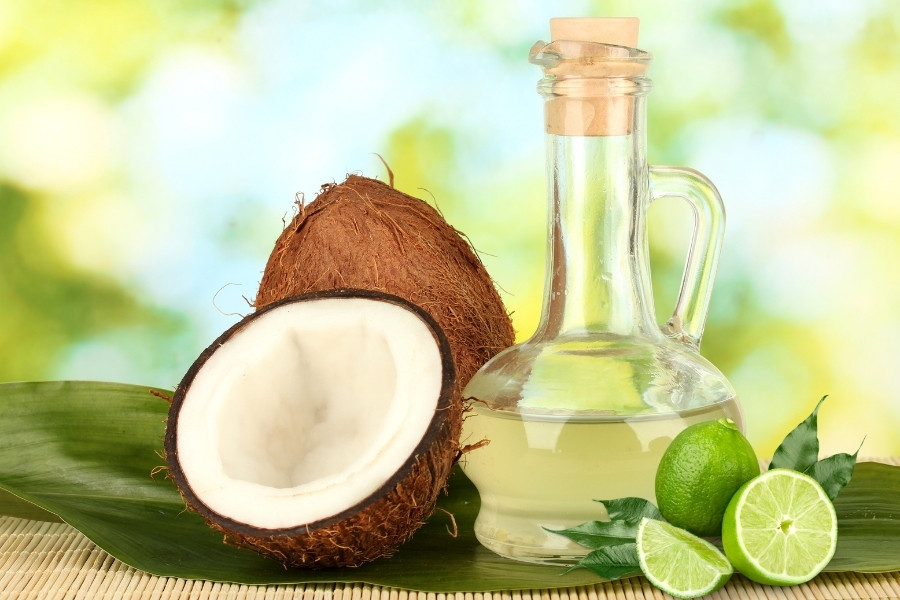 dầu dừa và chanh
