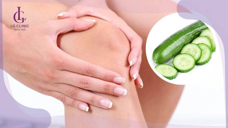 Trị thâm đầu gối bằng dưa leo