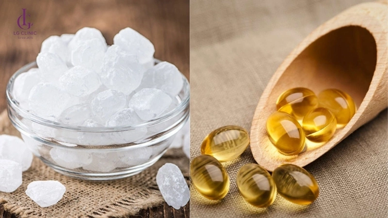 phèn chua và vitamin E