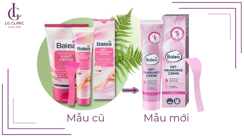 Thiết kế kem tẩy lông Balea