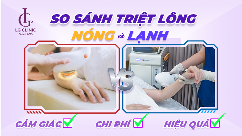 So sánh triệt lông nóng và lạnh