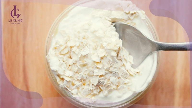 cách làm da trắng bằng sữa chua và bột yến mạch