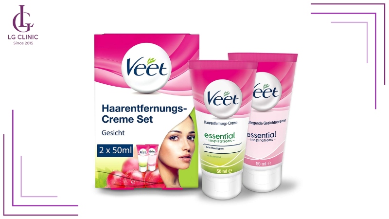 Bộ sản phẩm kem tẩy lông Veet cho da mặt