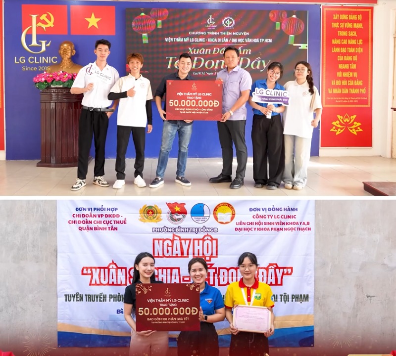 LG Clinic trao tặng phần quà hiện kim