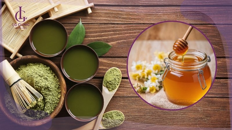 cách tắm trắng bằng trà xanh và mật ong