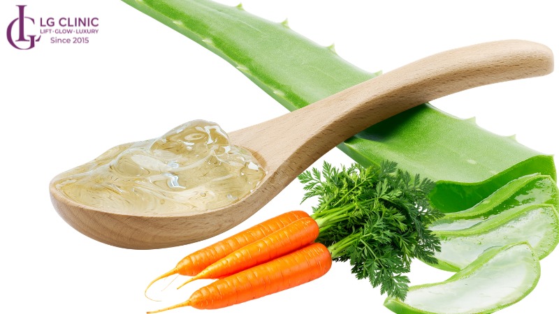 cách trị mụn thâm bằng nha đam và cà rốt