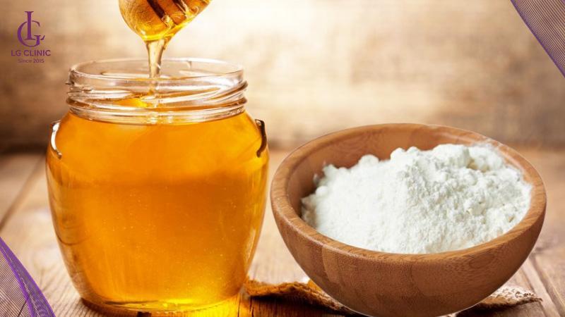 triệt lông không mọc lại bằng mật ong và bột mì