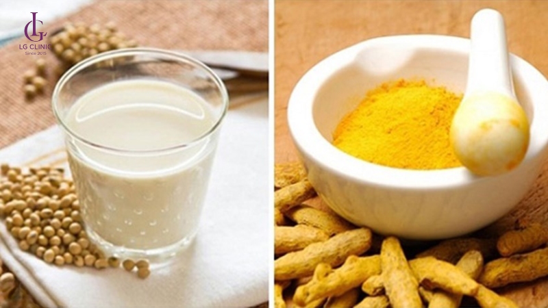 triệt lông chân bằng bột nghệ và sữa đậu nành