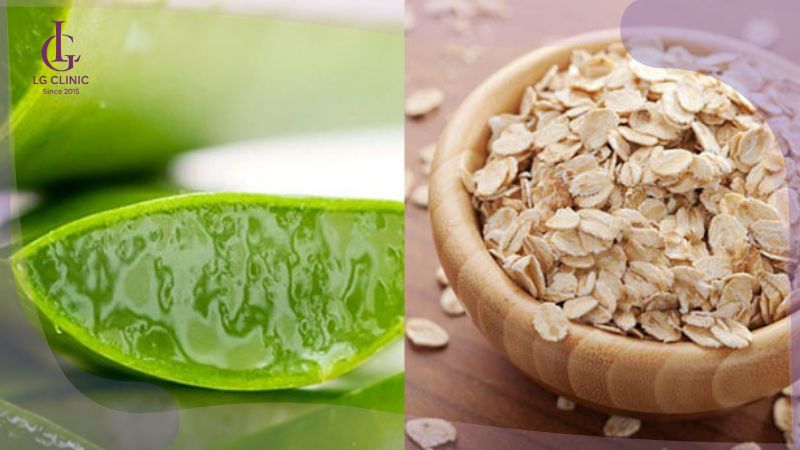 cách làm nha đam đắp mặt trắng da với bột yến mạch