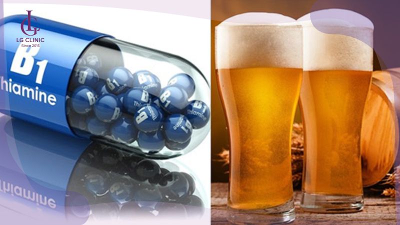 cách làm trắng da bằng Vitamin B1 và bia