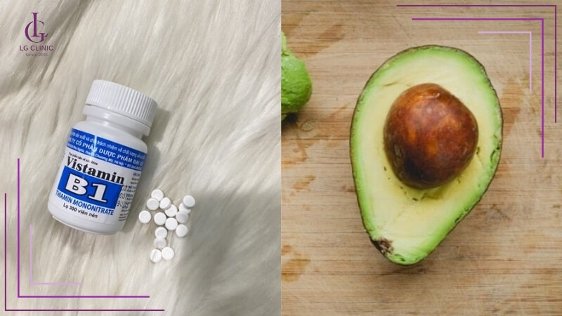 cách làm trắng da bằng Vitamin B1 và quả bơ