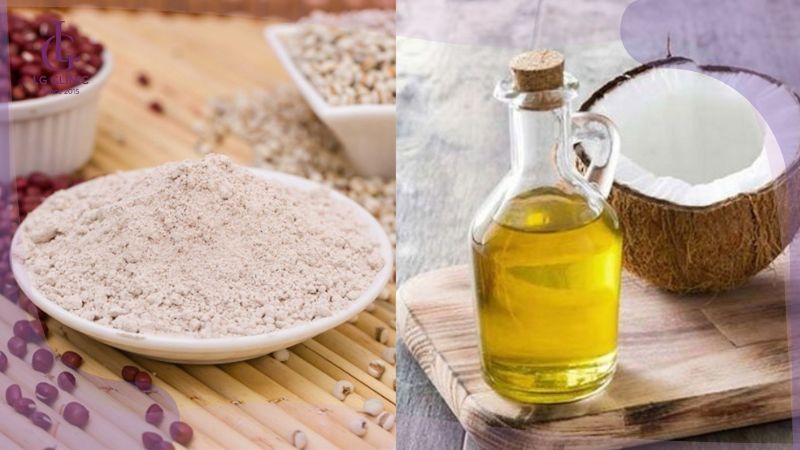 cách làm trắng da bằng dầu dừa và bột đậu đỏ