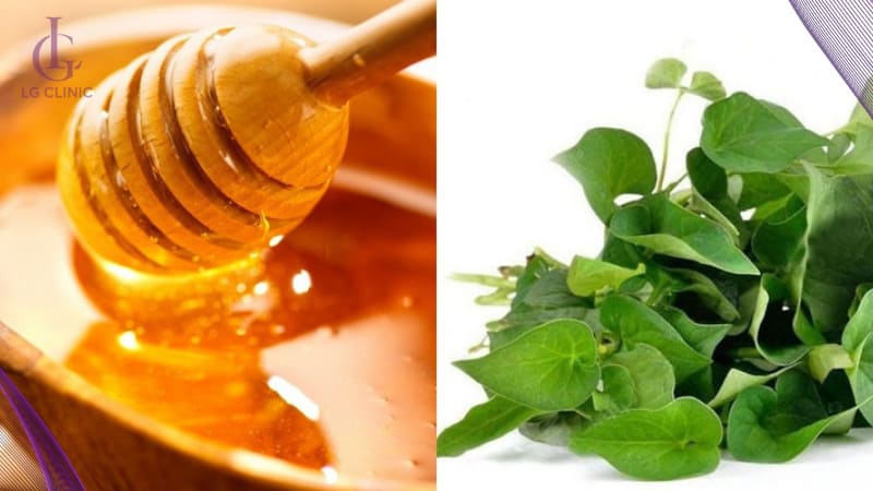 Làm trắng da mặt tự nhiên bằng rau diếp cá và mật ong tại nhà