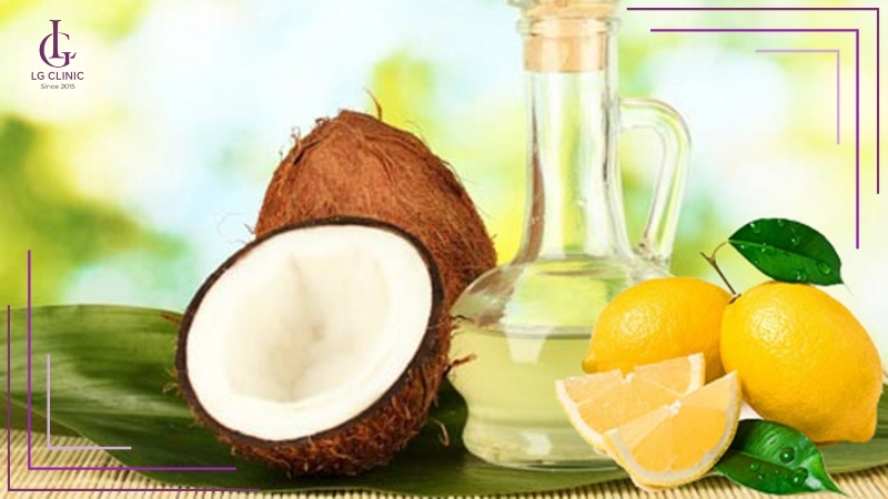 làm trắng da bằng dầu dừa và nước cốt chanh