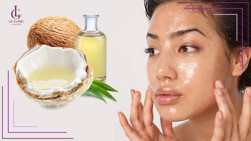 làm trắng da bằng dầu dừa