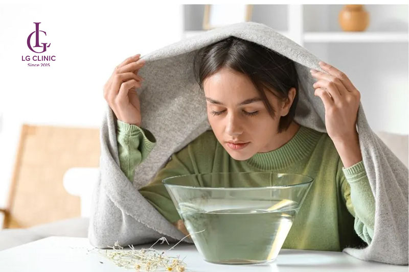 Xông hơi da mặt làm trắng da sau sinh