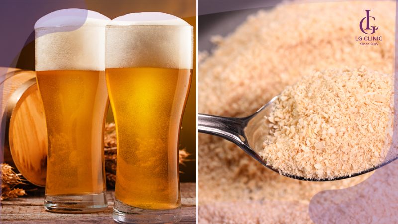 tắm trắng bằng bia và cám gạo