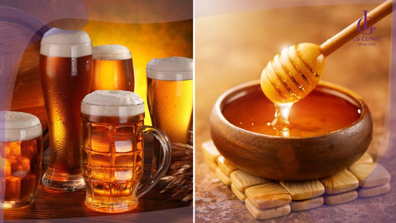tắm trắng bằng bia và mật ong