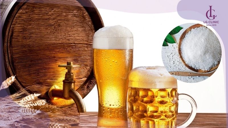 tắm trắng bằng bia và muối
